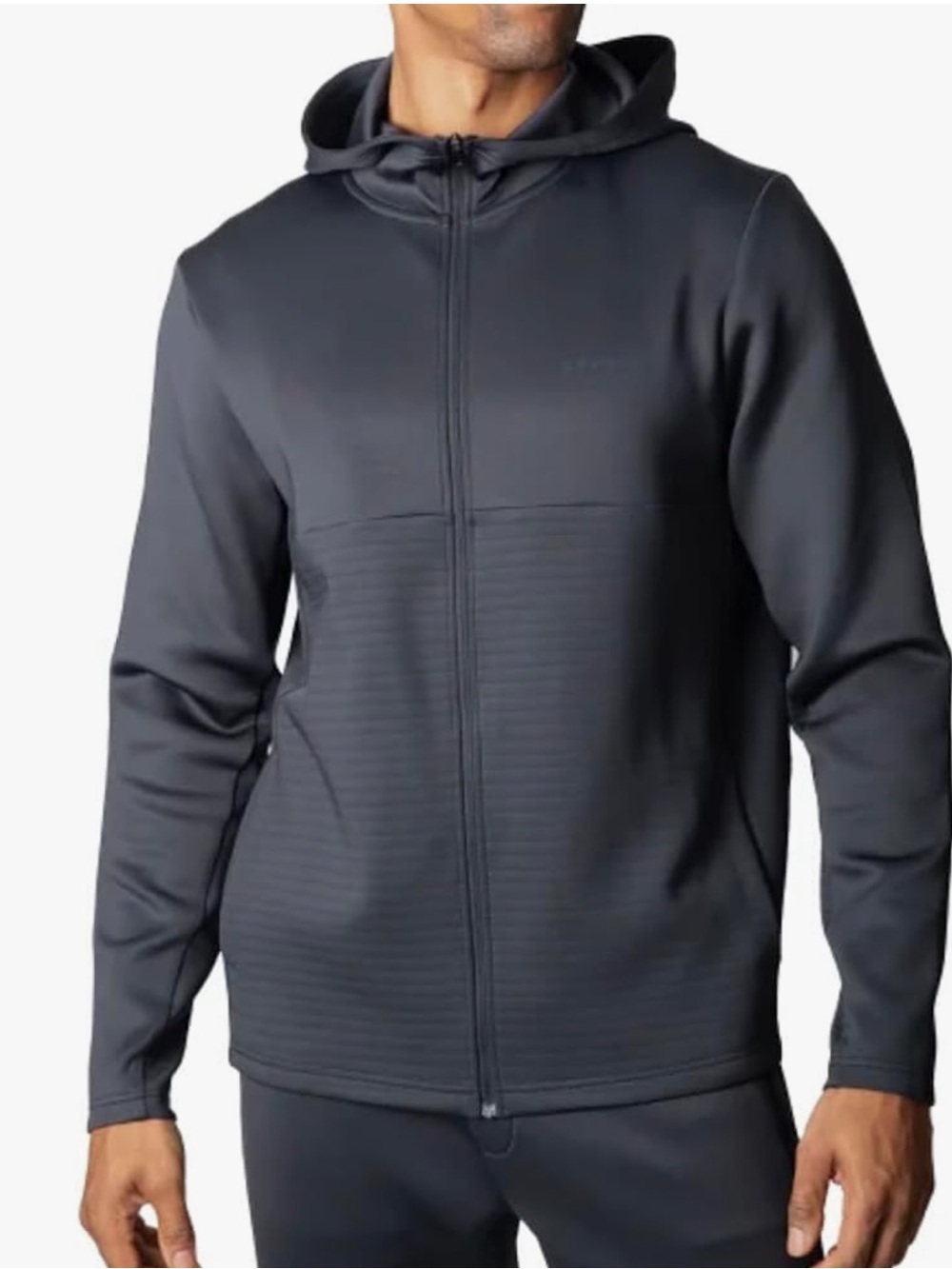 Spyder Men's Black Full-Zip Hooded Performance Jacket XL